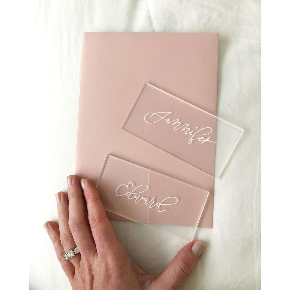 20PCS per Lot 76mm Rectangular Acrylic Place Tiles DIY Acylic Wedding Decoration