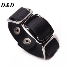 D &amp; D Wrap Lederen Bangle Charm Lederen Armband Met Gesimuleerde Kralen 3 Layer Vrouwen Sieraden In Mat Zilver kleur