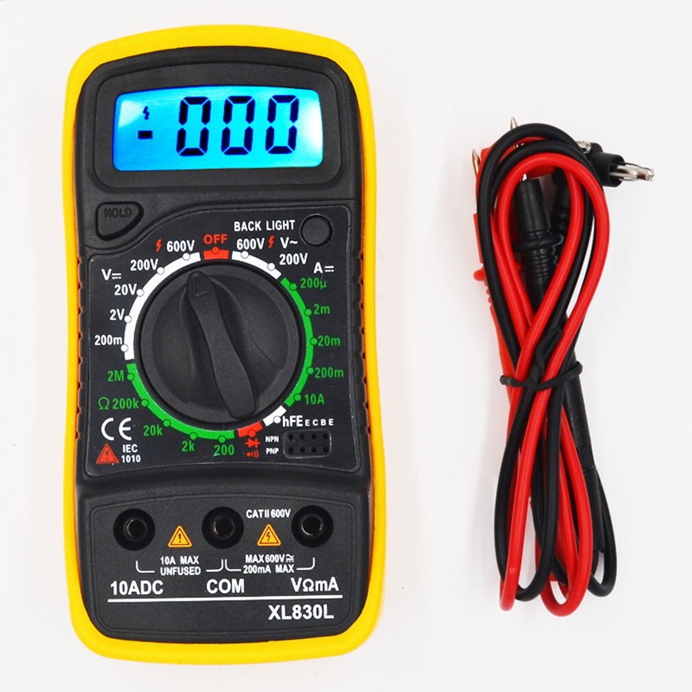 Digital Multimeter Xl830l Portable High Precision Digital Display Universal Strap Backlight Electric Multifunction Meter