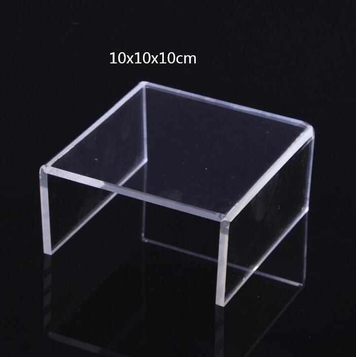 3Mm Acrylic U-Shaped Transparent Display Rack Stand Counter Bracket Tray Shelf Cosmetics Organization Clear Showcase Cup Cake: 10x10x10cm