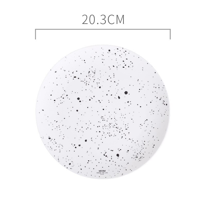 Płyta ceramiczna styl skandynawski kreatywne naczynia stek talerz śniadaniowy oryginalny projekt domowe okrągłe zastawa stołowa ins przybory kuchenne: a-8 cal