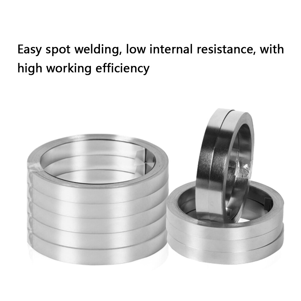 Nickel Sheet 1 Roll 10m 18650 Li-ion Battery Nickel Sheet Plate Belt Connector Spot Welding Machine Battery Welders