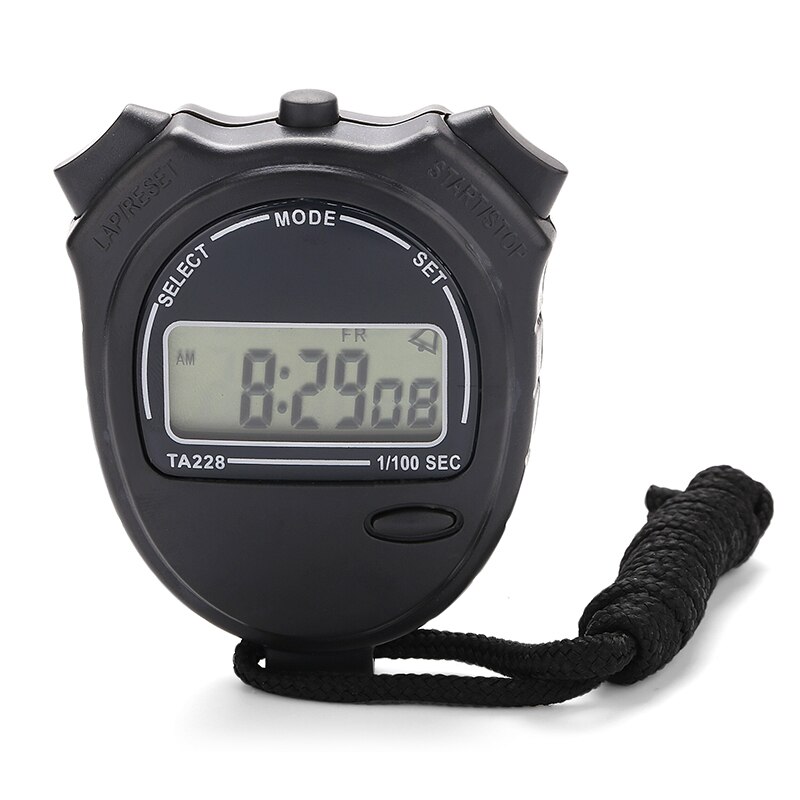Digital stopur timer håndholdt kronograf kronometer sport timer vækkeur atletik svømning sport fitness trænere: Ta228