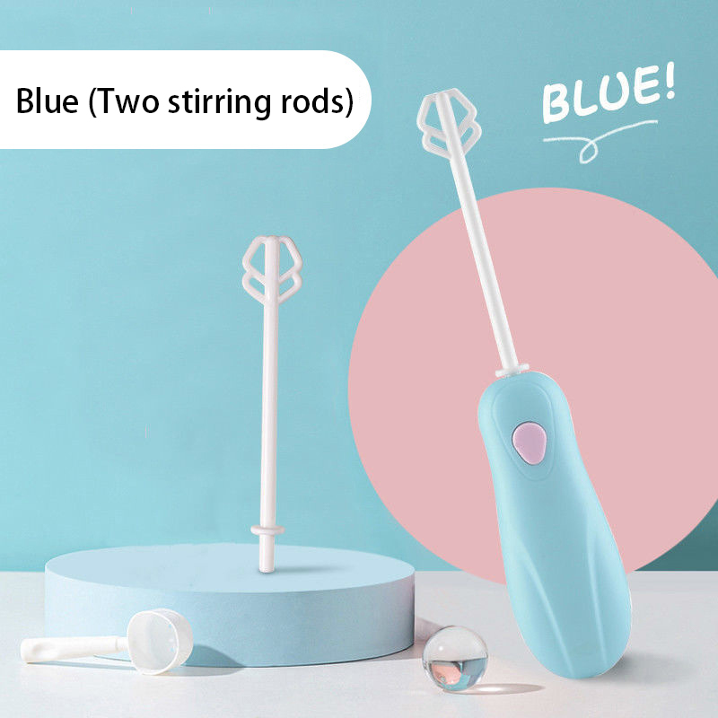 Mélangeur à lait et batteur d'œufs Portable, Mini boissons électriques à main, mousseur à lait, fouet mélangeur, agitateur, alimentation domestique pour bébé: Blue B