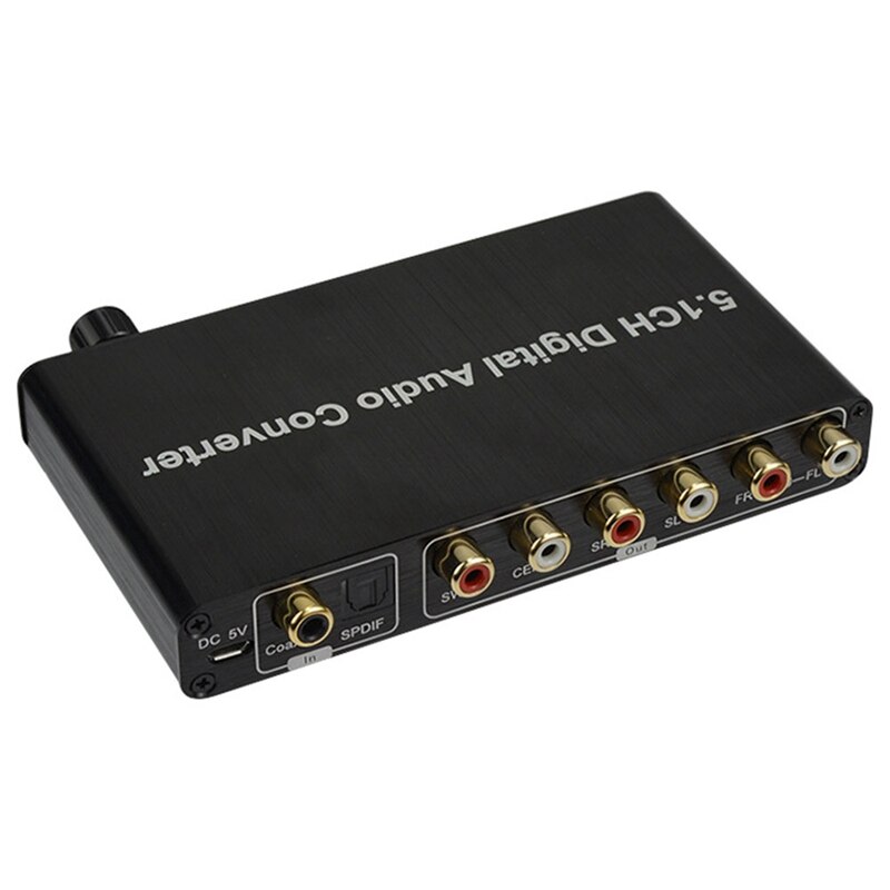 5.1CH konwerter DAC dekoder dźwięku cyfrowy optyczny koncentryczny Toslink do gniazda RCA 3.5Mm obsługa Dolby AC-3 DTS 5.1: Default Title