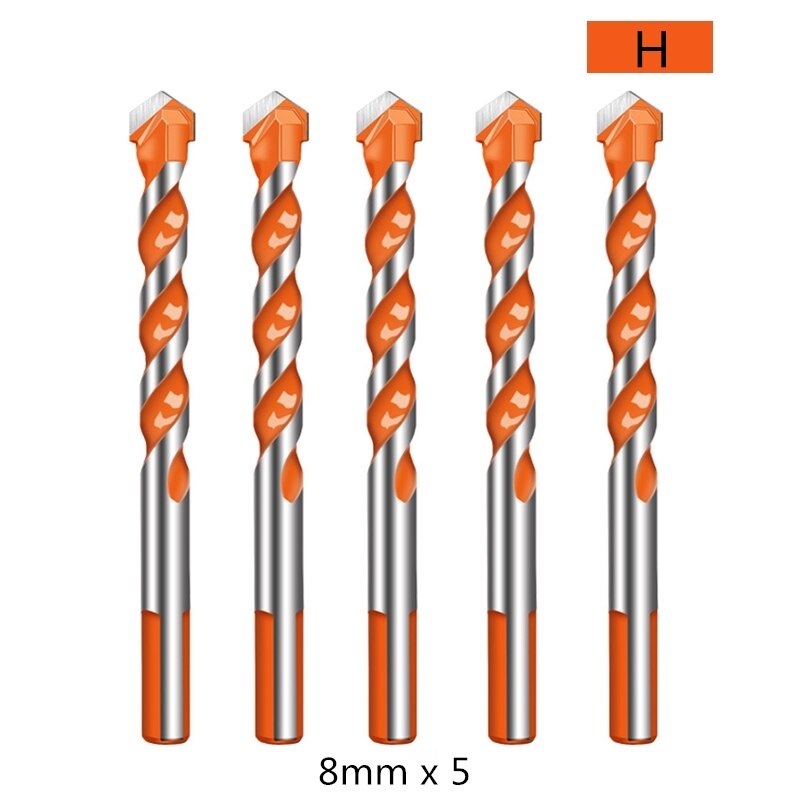 4/5/10 pièces ultime forets torsion tête de forage mur céramique verre trou de poinçonnage travail 3/4/5/6/8/10/12mm: H