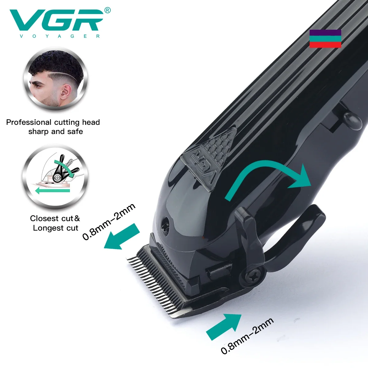 VGR Hair Clipper Hair Cutting Machine Hair Trimmer Adjustable Cordless Rechargeable V 282