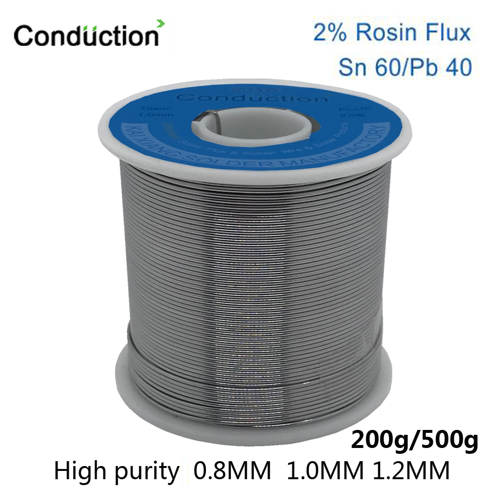 Rosin Core Solder Wire 0.8/1.0/1.2mm FLUX 2.0 45FT Tin Lead Tin Wire