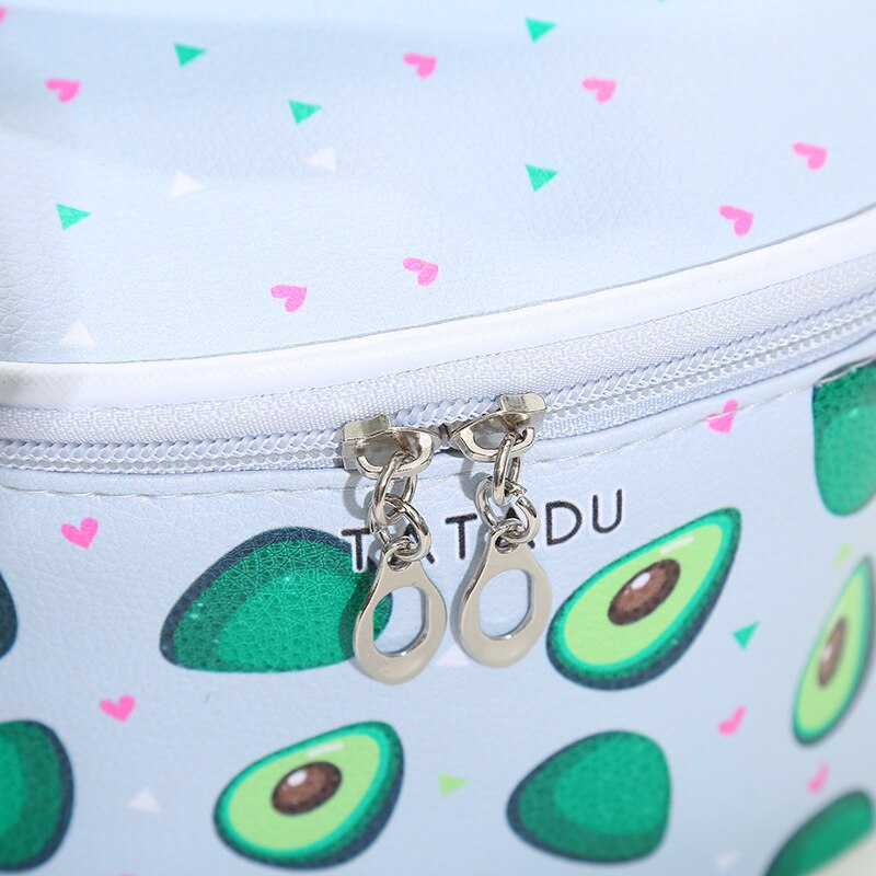 Bolso de maquillaje para mujer, bolso organizador de viaje con patrón de aguacates, bolso de mano para artículos de tocador estuche bolsas con gran capacidad para niñas
