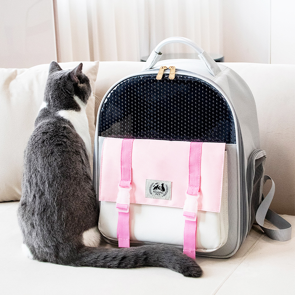 Cat Bag Foldable Cat Backpack Cat Bag Breathable Pet Backpack Out Portable Pet Bag Cat Travel Backpack