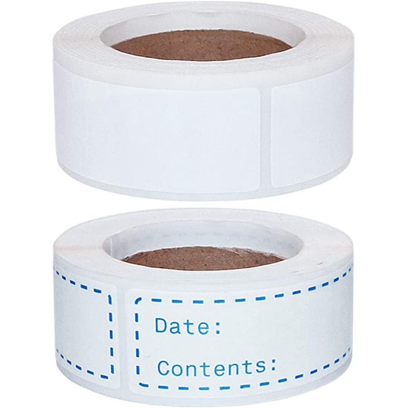 Food Date Labels and Blank Freezer Labels,Removable Refrigerator Sticker Tape for Meal Prep Container Pantry Kitchen