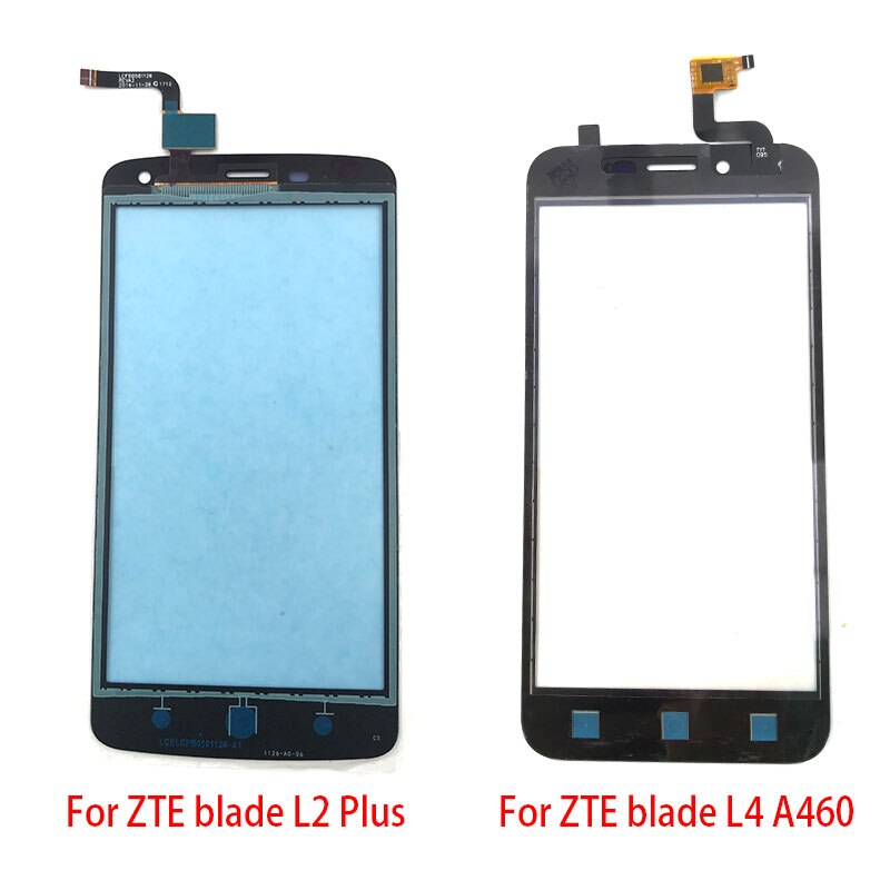 Panel de lente de vidrio exterior con Sensor de Digitalizador de pantalla táctil para ZTE Blade L2 L3 L4 L5 Plus