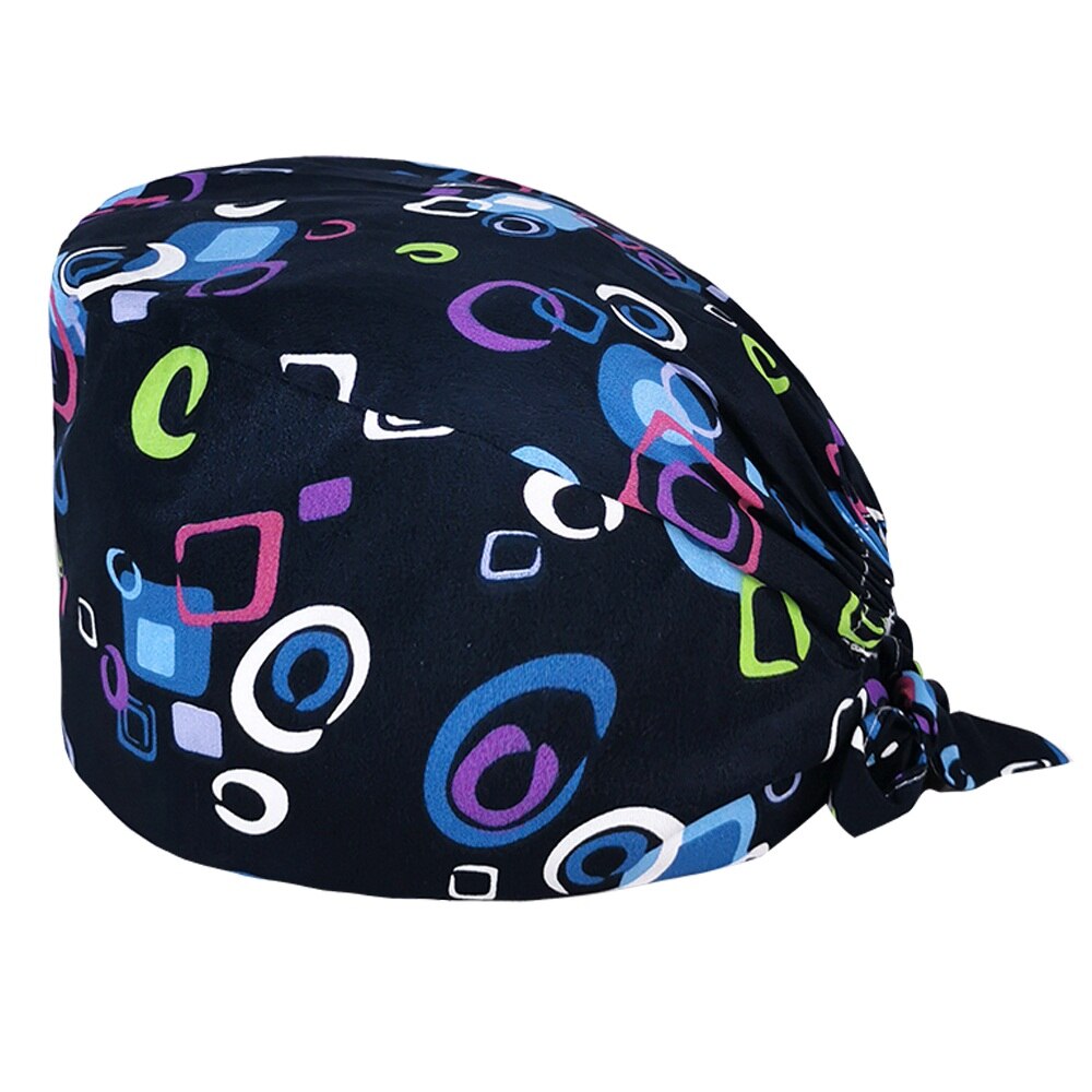 Cartoon animatie print verpleegster petten ademend laboratorium unisex werkmuts schoonheidssalon spa verzorging scrub pet: 22100