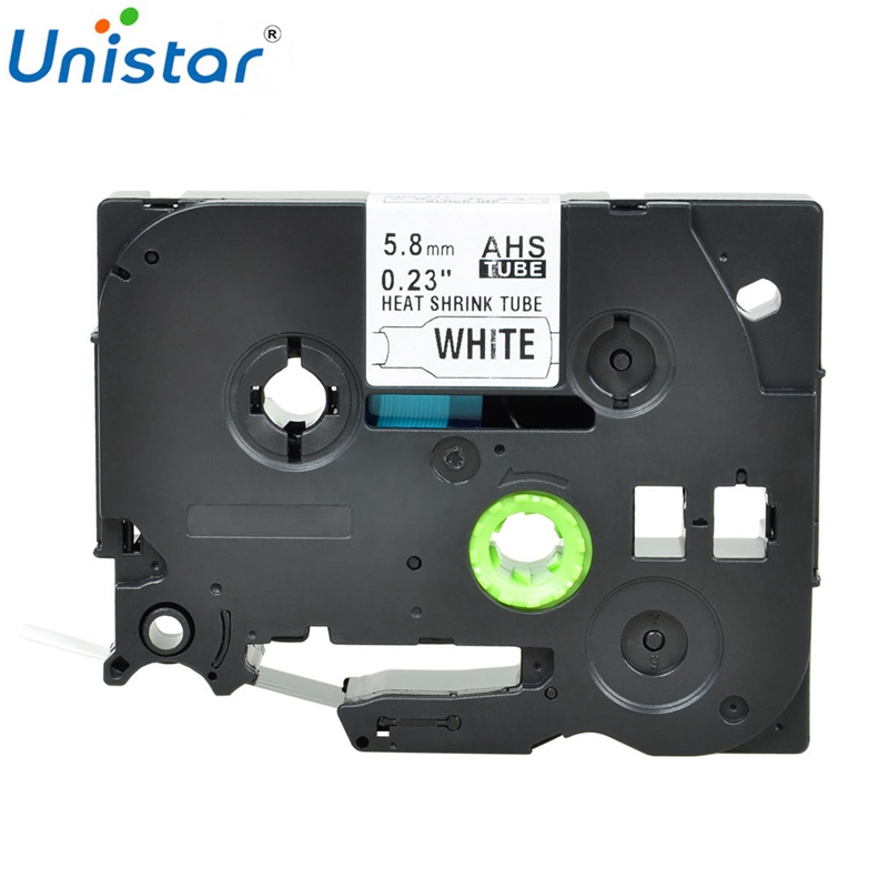 Unistar HSe-211 compatible for Brother Heat Shrink Tube 6mm X 1.5m White Yellow Label Printer HSE211 HSE611