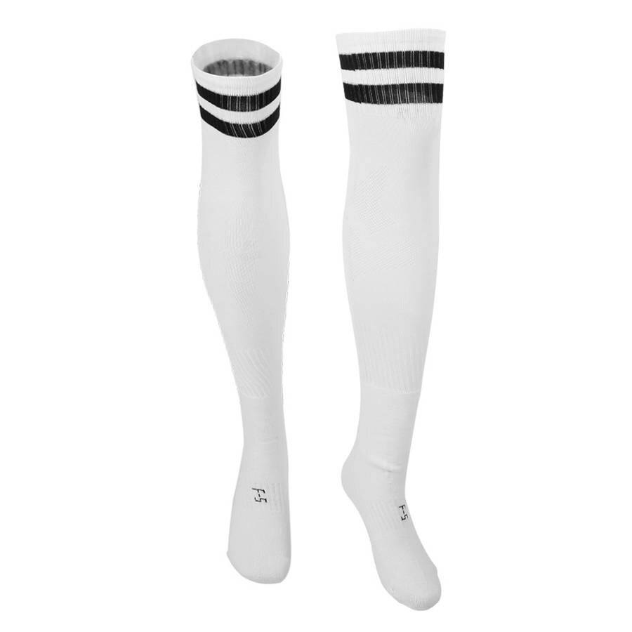 12 Pair Striped Football Socks Soccer Hockey Sports Sock Mens Womens: White black stripes