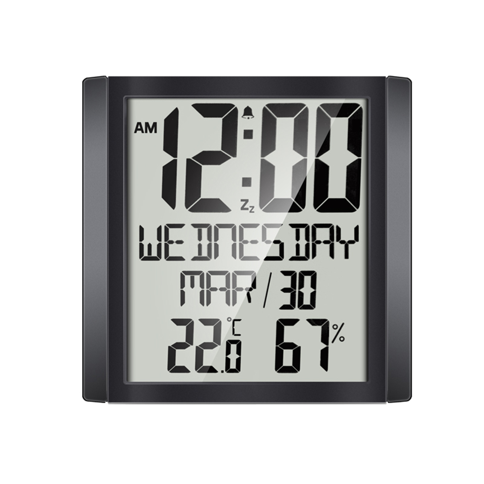Digital Clock Temperature Humidity Meter Calendar Display Desktop Table Clock Mute Snooze Mode Alarm Clock Wall Clocks