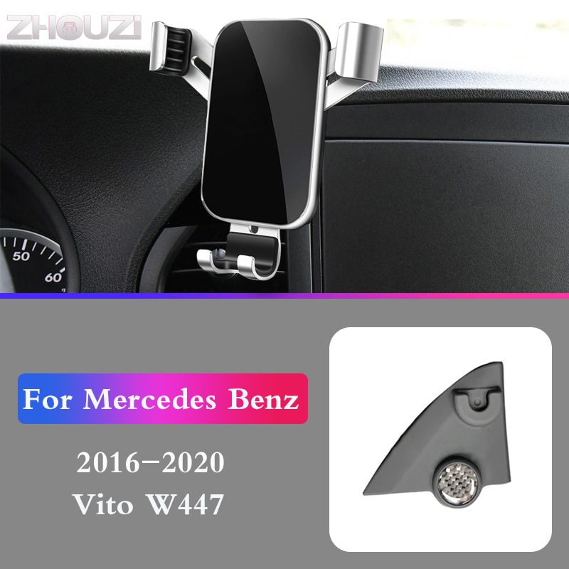 Bil mobiltelefon holder mounts stand gps navigation beslag til mercedes benz  w447 vito biltilbehør