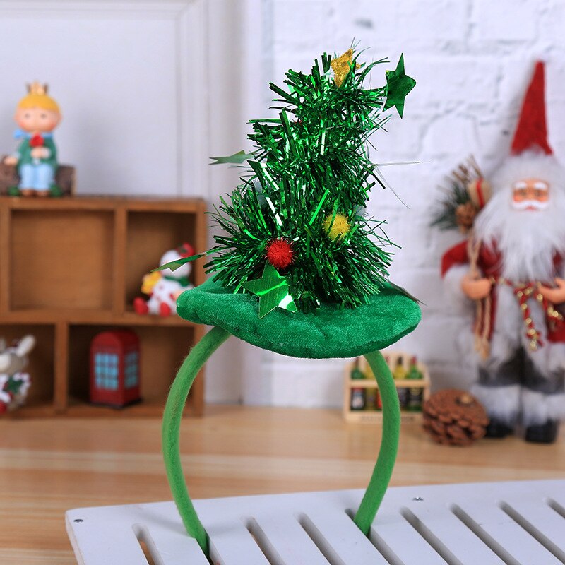 Productos de Navidad, diadema navideña, sombrero de Navidad, diadema de cinco estrellas, accesorios para fiestas y días de Navidad