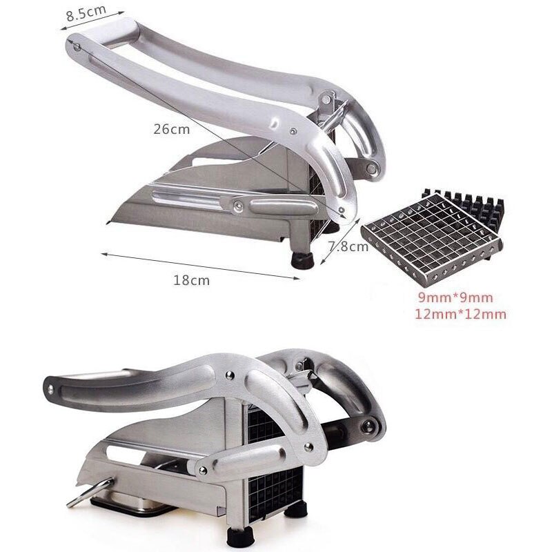 Manual Stainless Steel French Fry Cutter Potato Vegetable Chopper Dicer