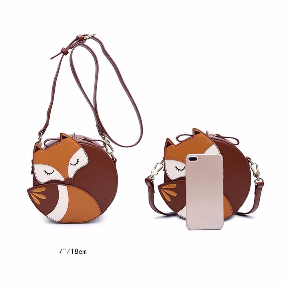 Zentell bolsa de ombro de raposa de couro sintético