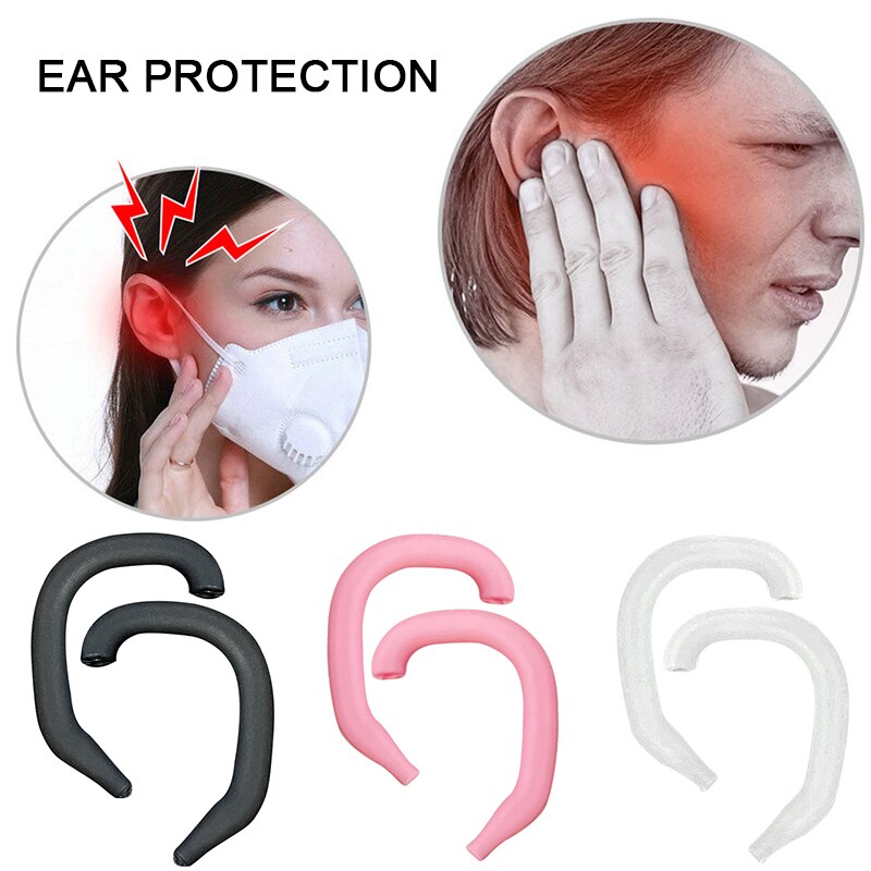1/2 paar Silikon Anti Schmerzen Ohrenschützer Schutz Weiche Schutz Ohren Maske Seil Abdeckung Band Ohrbügel Schnalle Maske zubehör