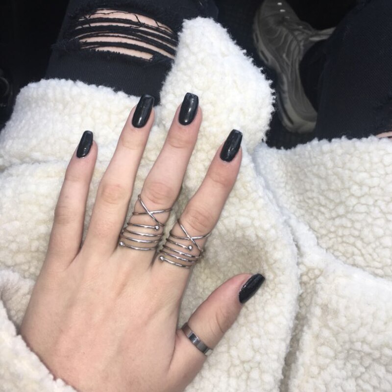 6 Teile/satz frauen Ring einstellen retro Übertrieben Gemeinsamen Ringe Für Frauen Kreuz Zwischen Frühling Ring Einzigen Ring Frauen Ringe
