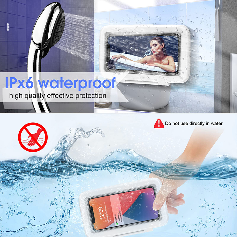 Shower Phone Holder Waterproof 360 Rotation Showe... Grandado Shower Phone Holder Waterproof 360 Rotation Showe... Grandado