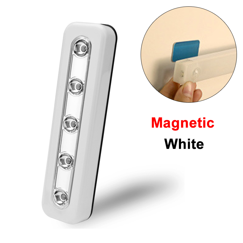 LED-kastlamp op batterijen, draadloos push-licht, magnetisch onder kast, kastverlichting voor keukengarderobe, slaapkamer, trap