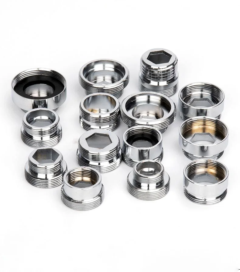 Kitchen Faucet Adapter Set 18/20/22/24mm To 22mm With Washer Metal Male Female Saving Tap Aerator Connector Bathroom Accessories