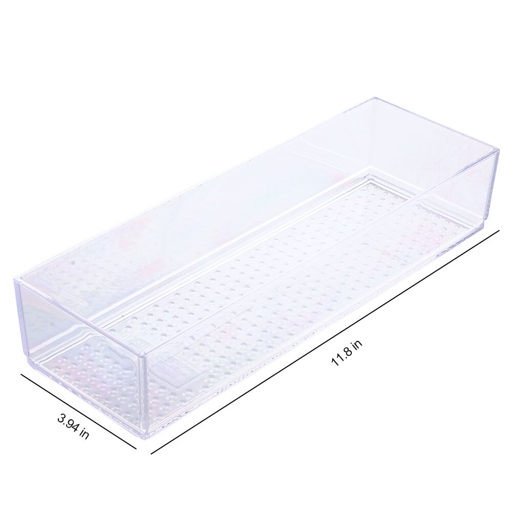 Drawer Divider Organizer Storage Box Drawer Compartment Divider Container Trays Space-saving Division Tools for Kitchen Home: White Long