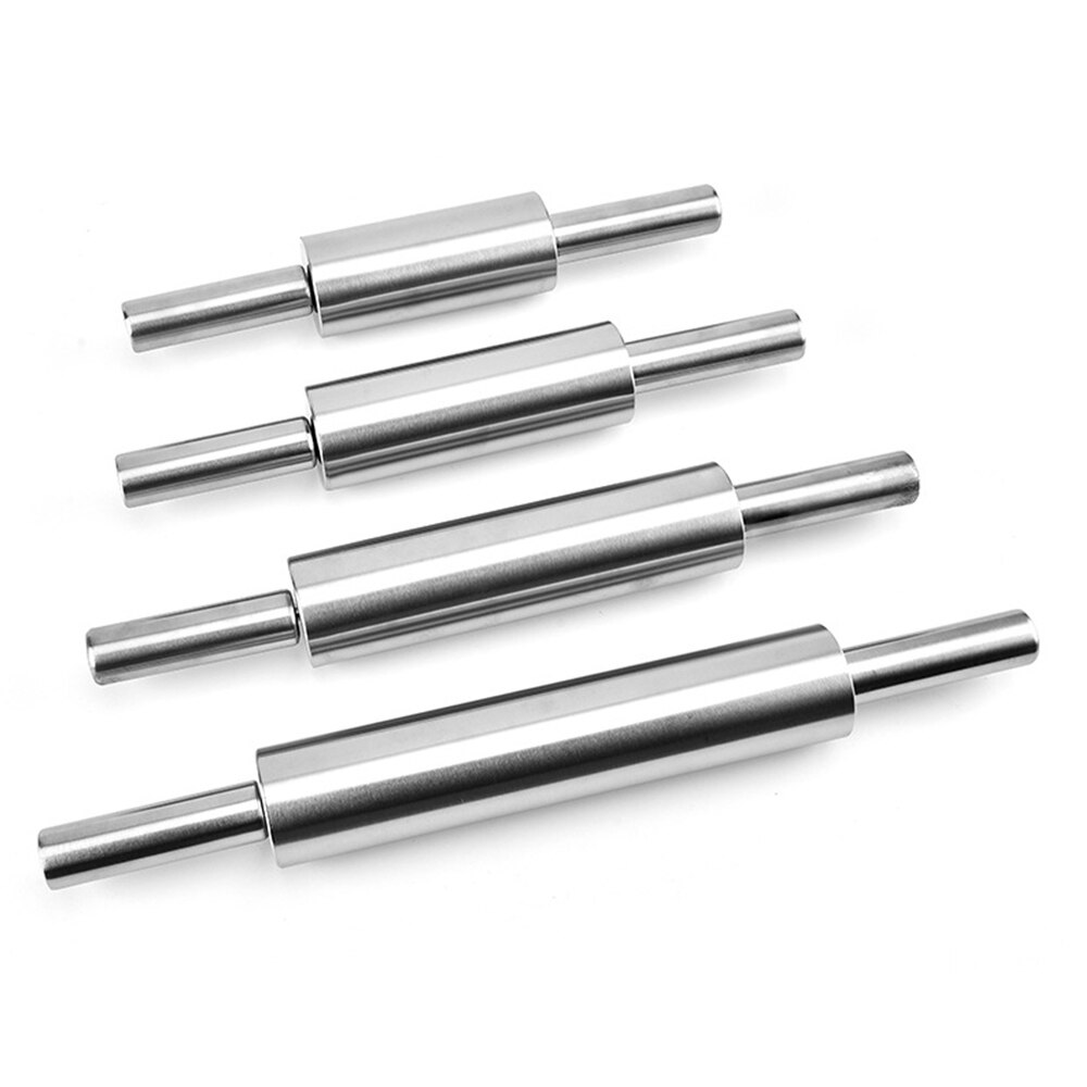 Stainless Steel Rolling Pin Non-Stick Pastry Dough Roller Bakeware Pizza Noodles Cookie Pie Making Baking Tools Kitchen Utensil