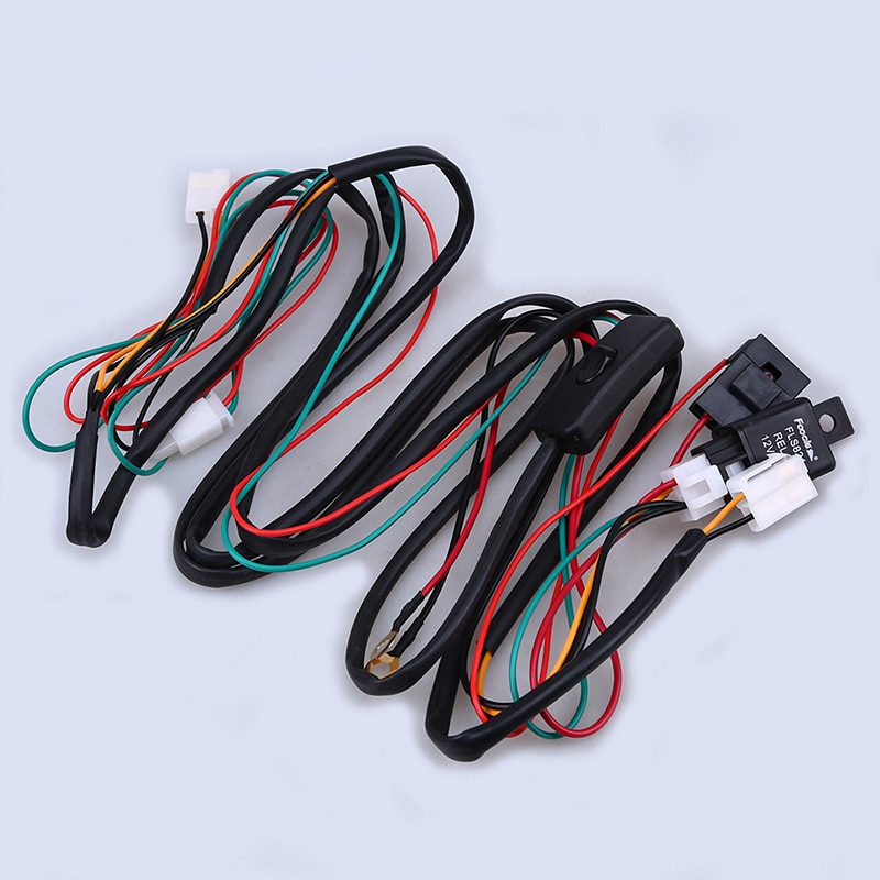 Car Universal Fog Light Wiring Harness Relay LED Driving Fog Lamp Wire Kit With OFF/ON Switch For TOYOTA