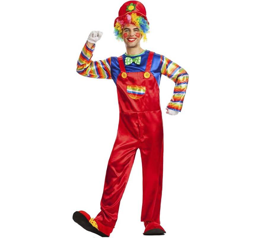 Disfraz de Payaso Rojo para hombre - Payasos, Circo, Arlequines y Bufones - Disfraces para adultos