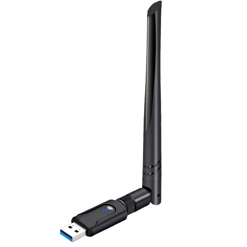 Usb 3.0 wifi adapter wifi dongle 1200 mbps 802.11 ac trådløs netværksadapter med dual band 2.42 ghz /5.8 ghz 5 dbi antenne: Default Title