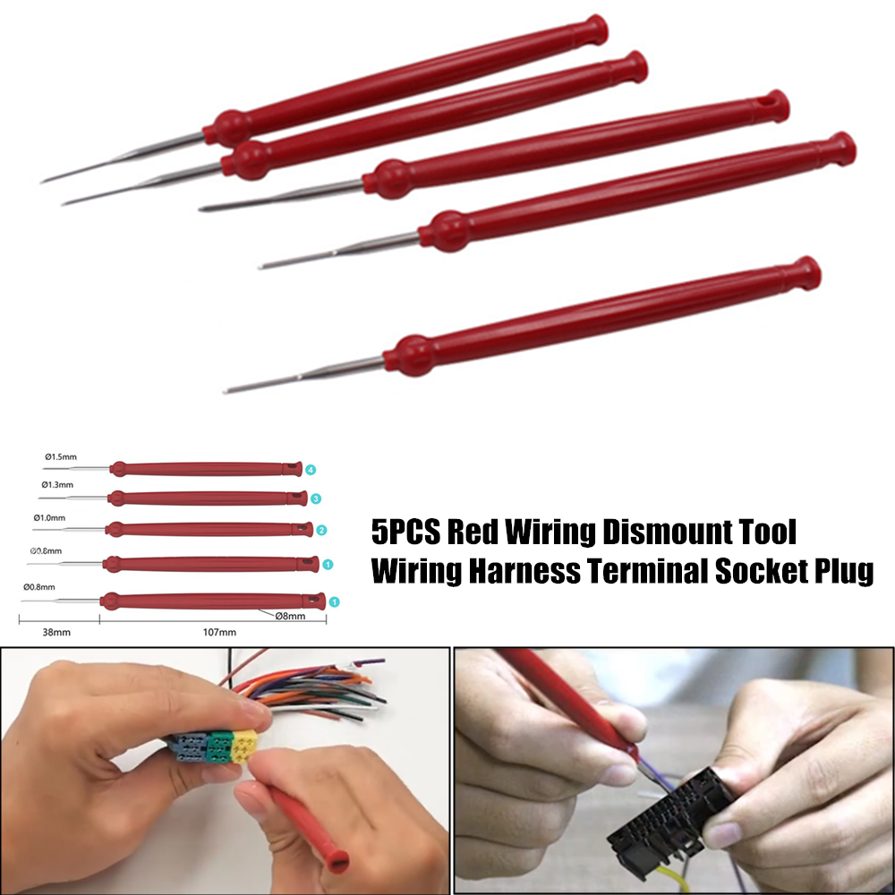 5PCS Terminal Ejector Kit Tools Wire Connector Extractor Automotive Terminal Wire Terminal Removal Tool Car Pin Kit