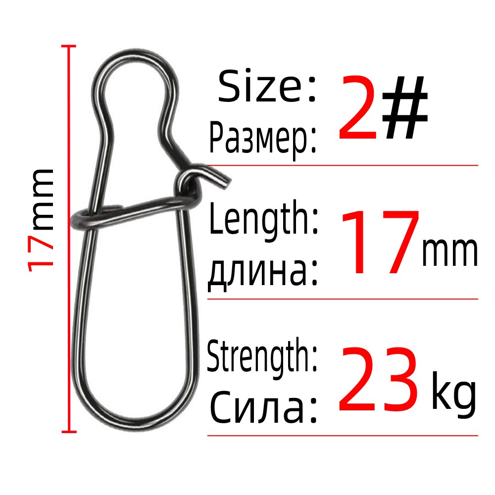 Dndyuju 30-50 Stuks Rvs Vissen Snap Verslaafd Snap Pin Fastlock Clip Rolling Swivel Accessoires Barrel Swivel Lokken haak: 30pcs / 1185 Size 2