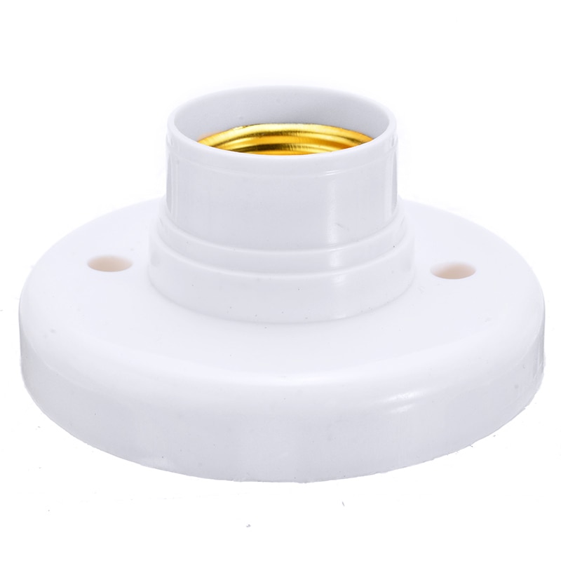 10pcs E27 Light Bulb Sockets Lamp Holder Screw Cap Socket Round Fixing Bases Socket Adapters For Home Supplies