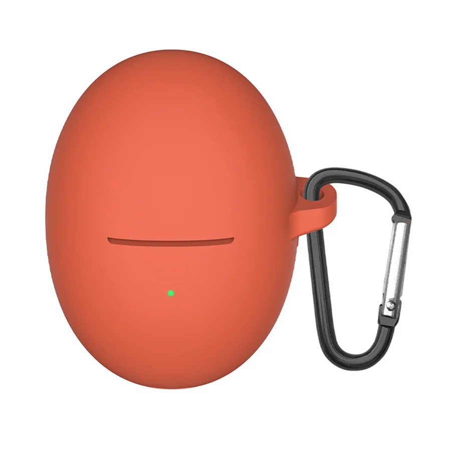 Silikonowe etui ochronne robić Huawei Freebuds 6 Bezprzewodowe etui na słuchawki Bluetooth robić Huawei Freebuds 5 6 Pokrowiec z haczykiem: 2xs / Pomarańczowy