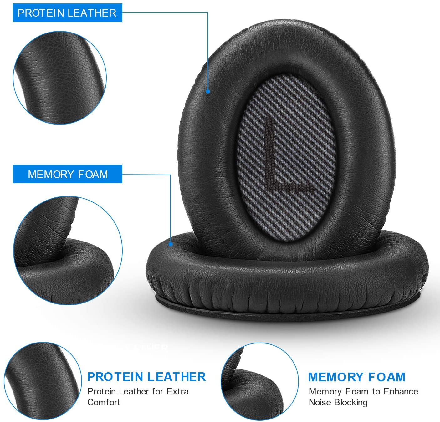 Professionele oorkussens voor BOSE QC35 voor QuietComfort 35 & 35 ii BOSEQC35 QC2, AE2, AE2i QC15 AE2 SoundTrue hoofdtelefoonkussen
