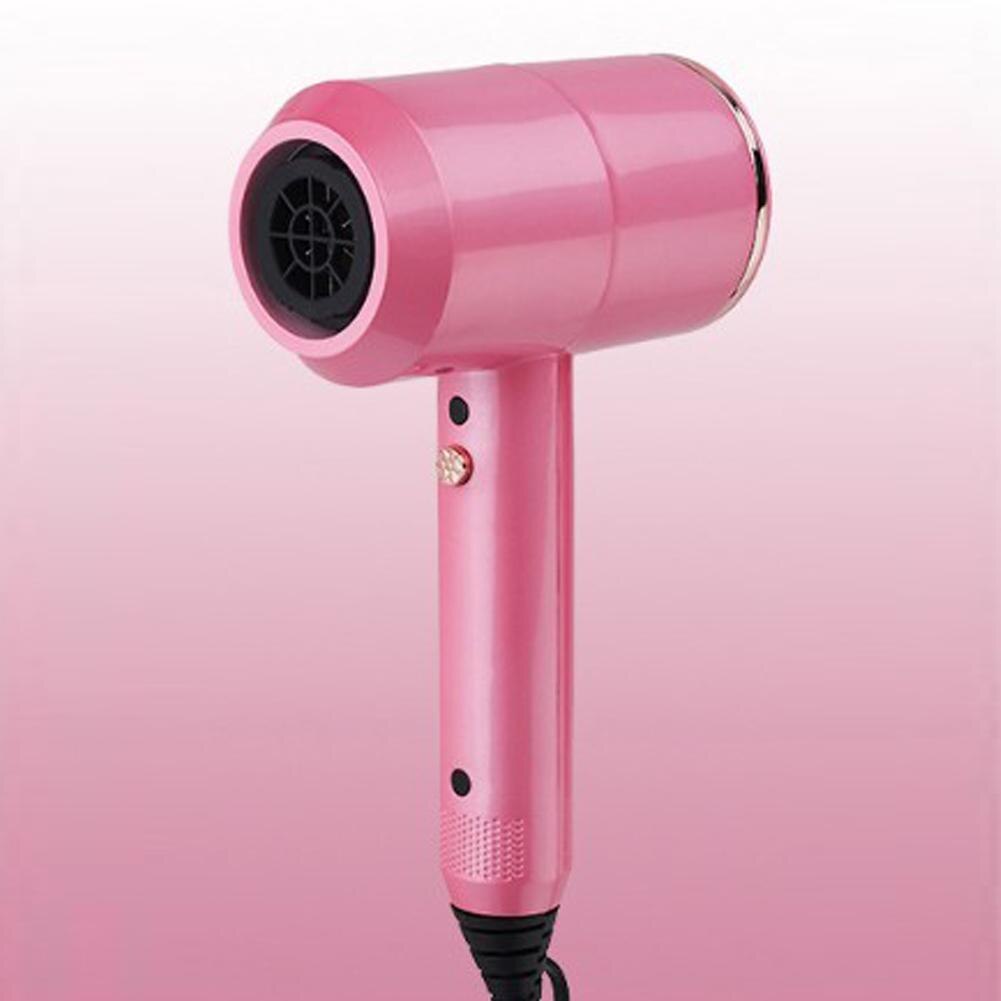 Hair Dryers 2 IN 1 Salon Hair Dryer Hammer Shape Cold Strong Wind Fast Dry Negative Lonic Hair Blow Hair Dryer: Pink / us