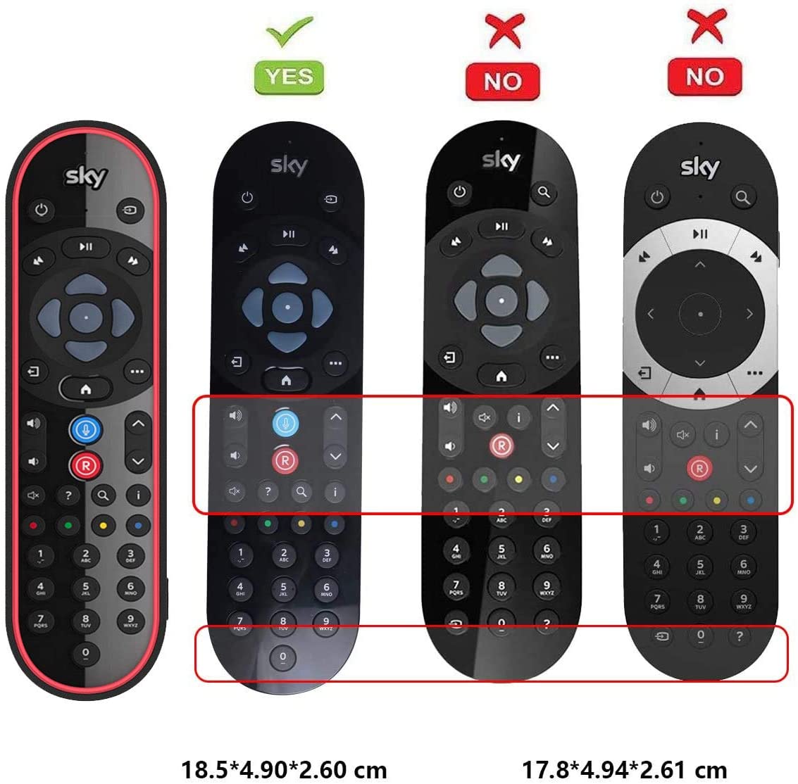 Anti-slip Protective Case for Newest Sky Q Remote Control EC201 / EC202 Shockproof Cover for Newest Sky Q Voice Remote