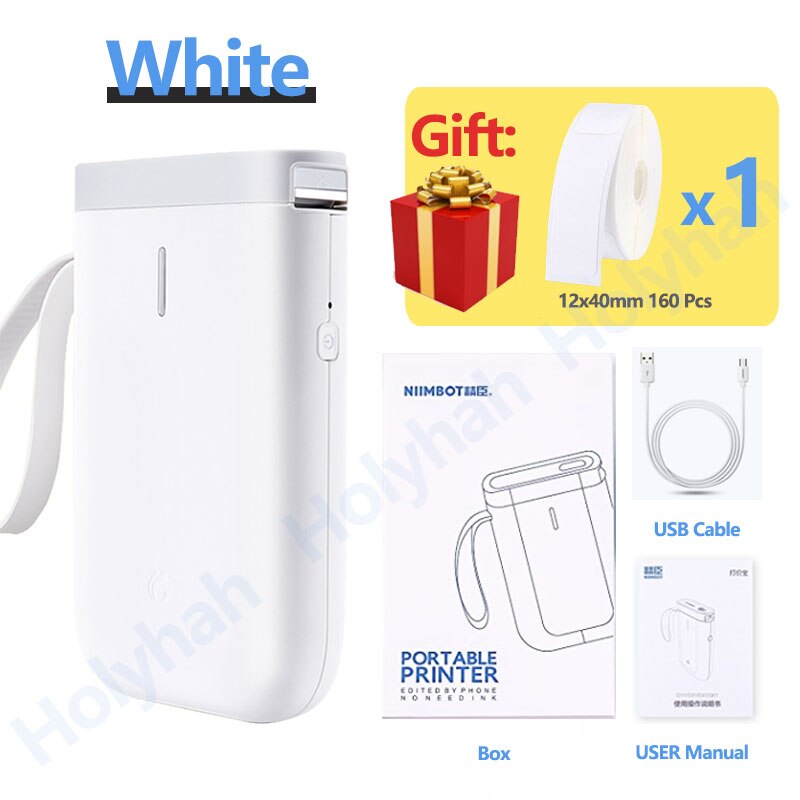 Niimbot D11 Mini Wireless Printer Bluetooth Thermal Label Printer Price Labeller Label Tag Price Printer: WH D11
