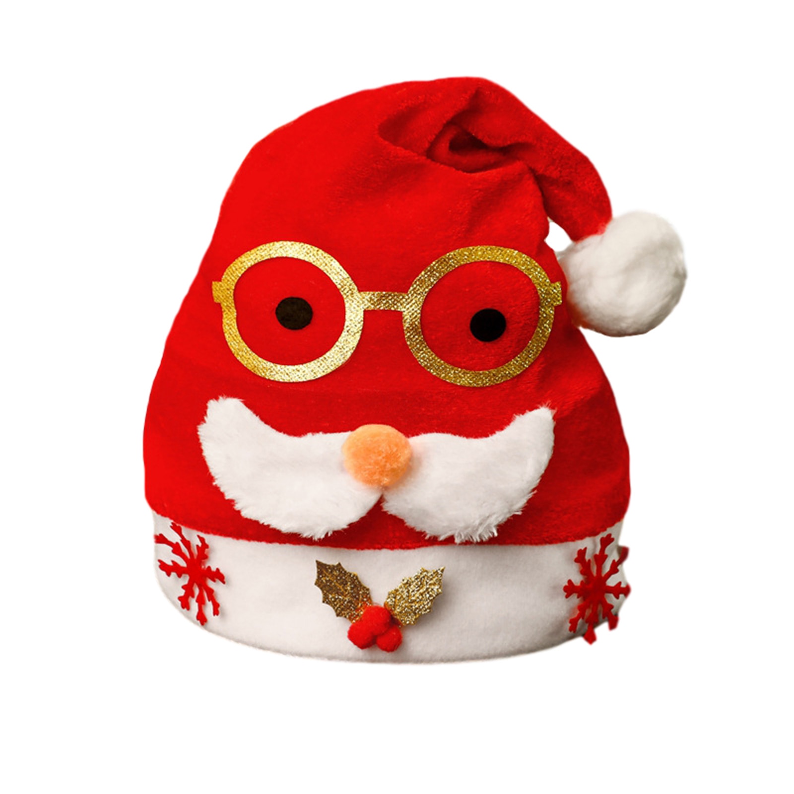Adults Children Santa Hats, Novelty Funny Christmas Hat with Cartoon Headwear