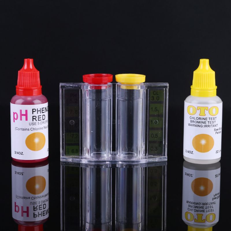 pH Chlorine Water Test Kit Swimming Pool Hydroponics Aquarium Tester G88A