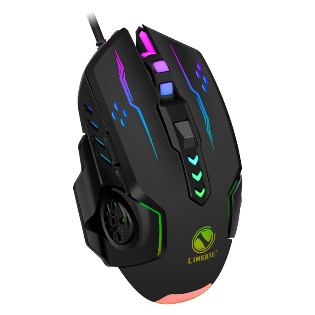 E-Sport Wired Gaming Mouse 3600Dpi 6 Knoppen Muizen Backlit 6D Kleurrijke Led Licht Gloeiende Muis Voor Laptop pc Computer Gamer