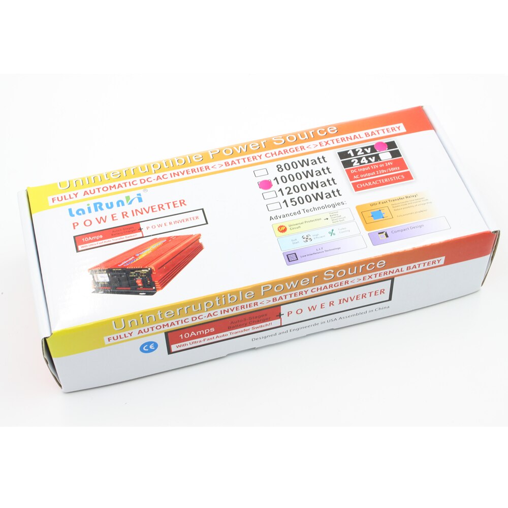 Car Inverter 1000W DC 12V~24V to AC 220V Power Inverter Adapter Vehicle motor Car Chargers Converter USB