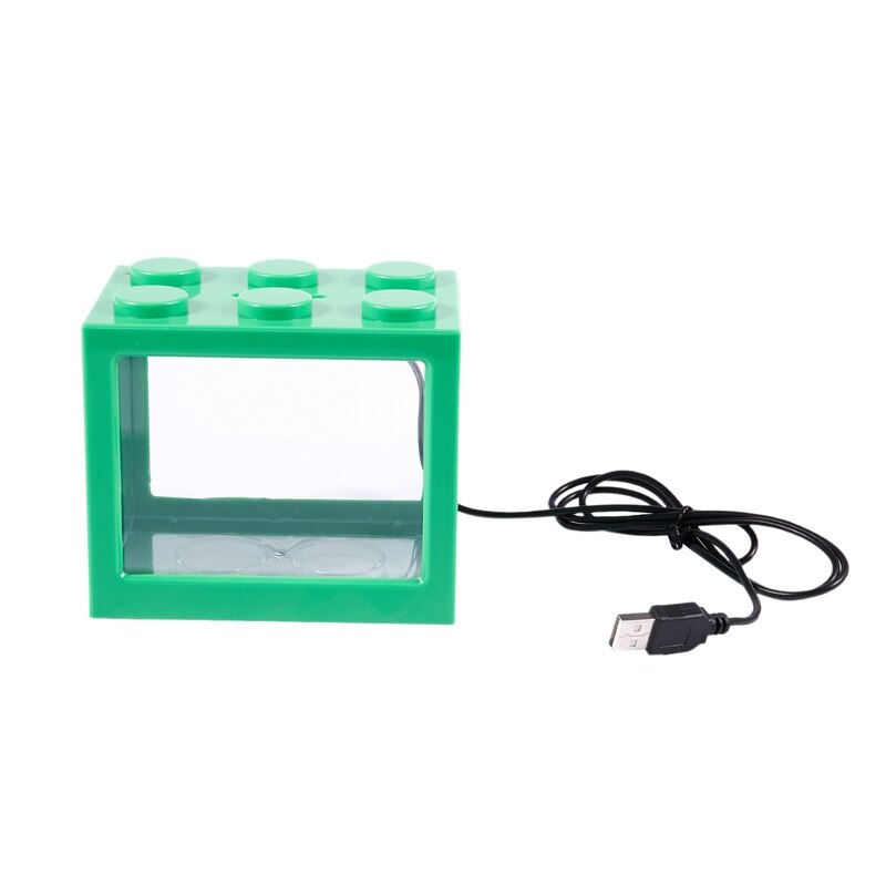 Big Mini USB LED éclairage clair Aquarium ornement Aquarium bureau décor de bureau, vert: Default Title