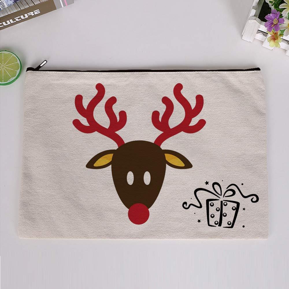 12 Pack Canvas Zipper Bags, Multi-Purpose Blank DIY Craft Pouches for Makeup, Travel, Party , Organize Storage (Black,White）