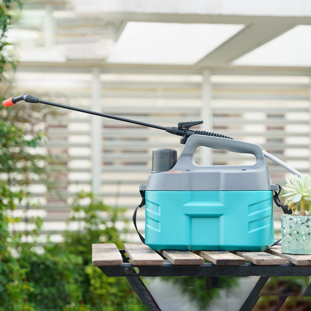 Pulverizador de plantas de 5L, rociador eléctrico ajustable de flujo práctico, rociador eléctrico de Metal recargable de un botón de trabajo para jardín