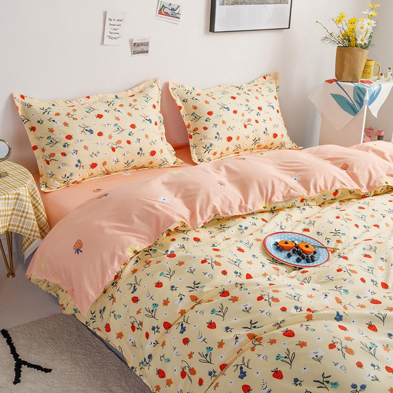 3 stücke, Bettwäsche einstellen 175x220 Decke Abdeckung, Decke Abdeckung, Bett Blatt, königin König Größe Gelb Ländlichen Stil Bettbezug 220x240 Kissenbezug